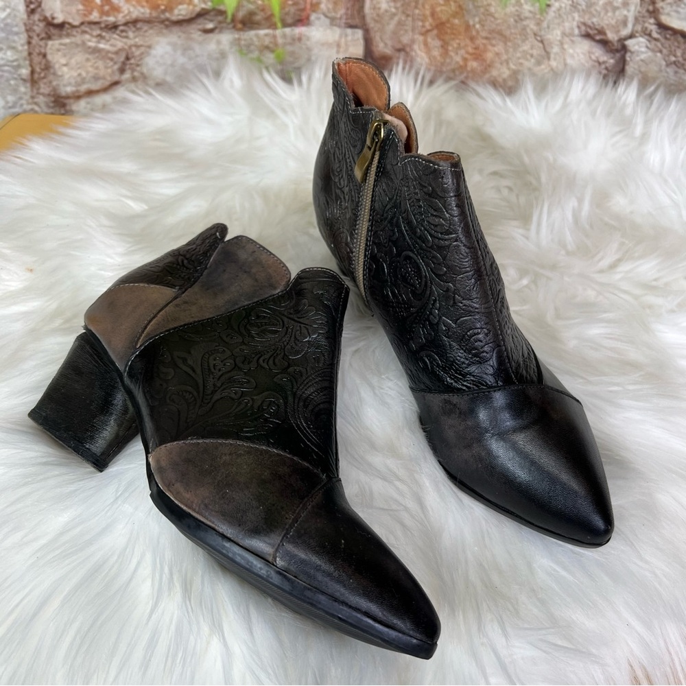 L'artiste Spring Step Brown Patchwork Leather Ank… - image 6